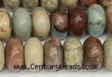 CNS325 15.5 inches 5*8mm rondelle serpentine jasper beads