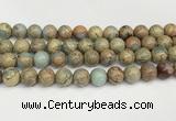 CNS334 15.5 inches 12mm round serpentine jasper beads wholesale