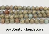 CNS335 15.5 inches 14mm round serpentine jasper beads wholesale