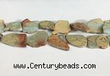 CNS359 25*35mm - 35*45mm freefrom serpentine jasper slab beads