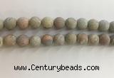 CNS710 15.5 inches 12mm round matte serpentine jasper beads