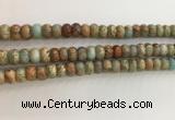 CNS714 15.5 inches 5*8mm rondelle serpentine jasper beads wholesale