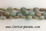 CNS725 15.5 inches 12*16mm oval serpentine jasper beads wholesale