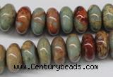 CNS75 15.5 inches 7*14mm rondelle natural serpentine jasper beads