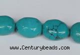 CNT34 16 inches 15*18mm nugget natural turquoise beads wholesale