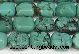 CNT510 15.5 inches 8*10mm - 9*10mm rectangle turquoise gemstone beads