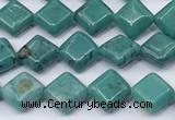 CNT550 15.5 inches 6mm diamond turquoise gemstone beads
