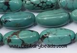 CNT564 15.5 inches 8*15mm oval turquoise gemstone beads