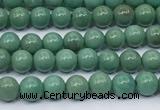 CNT572 15.5 inches 4mm round turquoise gemstone beads