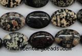 COB156 15.5 inches 13*18mm oval snowflake obsidian beads