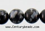 COB22 15 inches 6mm round snowflake obsidian gemstone beads wholesale