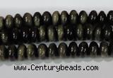 COB260 15.5 inches 5*8mm rondelle golden obsidian beads wholesale