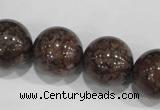 COB557 15.5 inches 18mm round red snowflake obsidian beads wholesale