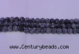 COB560 15.5 inches 4mm round matte snowflake obsidian beads