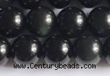 COB721 15.5 inches 6mm round black obsidian gemstone beads