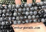 COB761 15.5 inches 10mm round snowflake obsidian beads wholesale