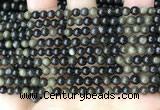 COB765 15.5 inches 4mm round golden obsidian beads wholesale