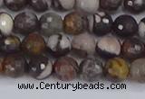 COJ361 15.5 inches 6mm faceted round outback jasper beads