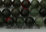 COJ452 15.5 inches 8mm round blood jasper beads wholesale