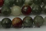 COJ463 15.5 inches 10mm faceted round blood jasper beads wholesale