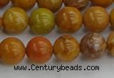 COJ602 15.5 inches 8mm round orpiment jasper beads wholesale