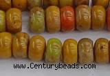 COJ612 15.5 inches 5*8mm rondelle orpiment jasper beads