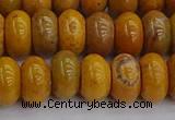 COJ613 15.5 inches 6*10mm rondelle orpiment jasper beads