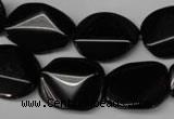 CON105 15.5 inches 15*20mm cut oval black onyx gemstone beads