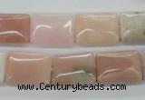 COP12 15.5 inches 13*18mm rectangle natural pink opal beads wholesale