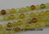 COP1201 15.5 inches 6mm round yellow opal gemstone beads