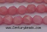 COP1222 15.5 inches 8mm faceted nuggets Chinese pink opal beads