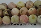 COP1332 15.5 inches 8mm round matte natural pink opal gemstone beads