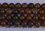 COP1360 15.5 inches 4mm round African green opal beads wholesale