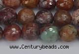 COP1395 15.5 inches 8mm faceted round African green opal beads