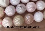 COP1541 15.5 inches 6mm round AB-color natural pink opal beads