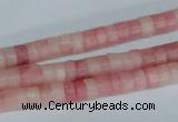 COP156 15.5 inches 4*6mm rondelle pink opal gemstone beads wholesale