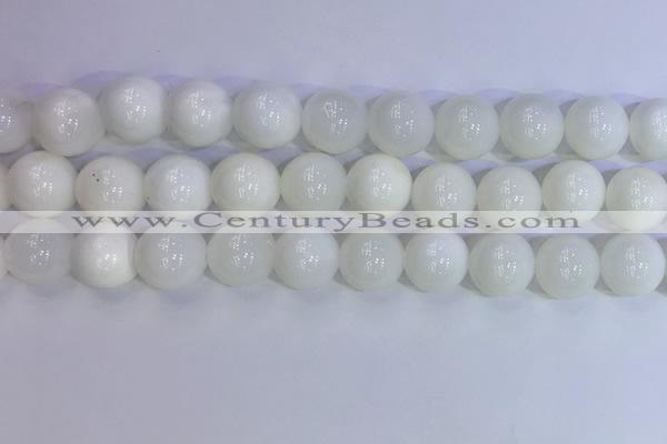 COP1619 15.5 inches 14mm round white opal gemstone beads