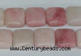 COP162 15.5 inches 14*14mm square pink opal gemstone beads wholesale