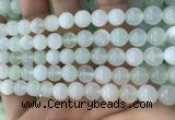 COP1636 15.5 inches 8mm round natural green opal beads