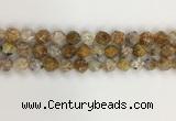 COP1677 15.5 inches 10mm faceted nuggets yellow opal gemstone beads