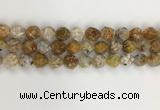 COP1678 15.5 inches 12mm faceted nuggets yellow opal gemstone beads