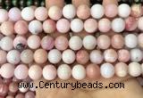 COP1695 15.5 inches 10mm round natural pink opal gemstone beads