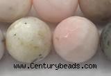 COP1716 15.5 inches 16mm faceted round natural pink opal beads