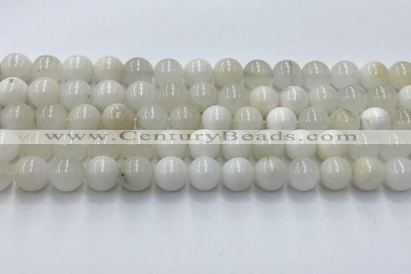 COP1731 15.5 inches 8mm round white opal beads wholesale