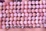 COP1742 15.5 inches 6mm faceted round natural pink opal beads