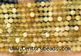 COP1758 15.5 inches 4mm round yellow opal beads wholesale