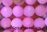 COP1778 15.5 inches 5mm faceted round pink opal beads wholesale