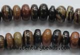 COP202 15.5 inches 7*12mm rondelle natural brown opal gemstone beads
