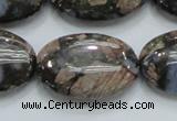 COP257 15.5 inches 20*30mm oval natural grey opal gemstone beads