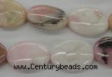 COP26 15*20mm oval natural pink opal gemstone beads Wholesale